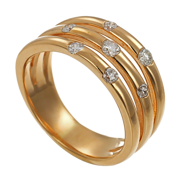 Diamantring, 14K, Gelbgold, Brillanten 0,40 ct