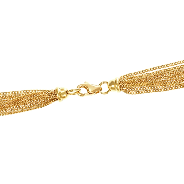 Collier, 18K, Gelb-/Weißgold, Brillanten