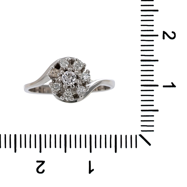Diamantring, 14K, Weißgold, Brillanten