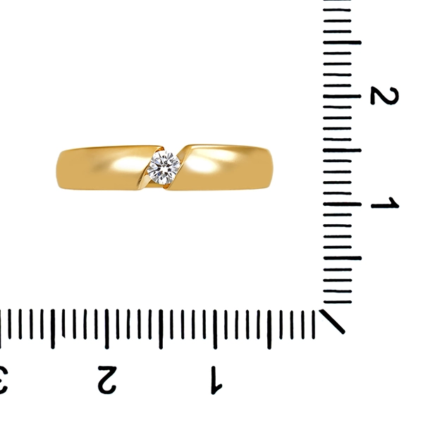 Diamantring, 14K, Gelbgold, Brillant