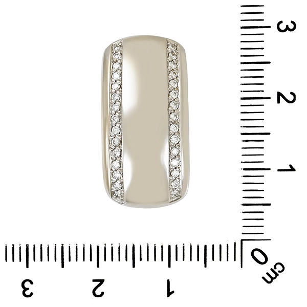 Anhänger, 14K, Weißgold, Brillanten