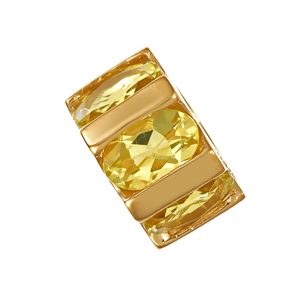 Anhänger, 9K, Gelbgold, Lemonquarz