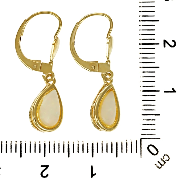 Ohrhänger, 14K, Gelbgold, Opal