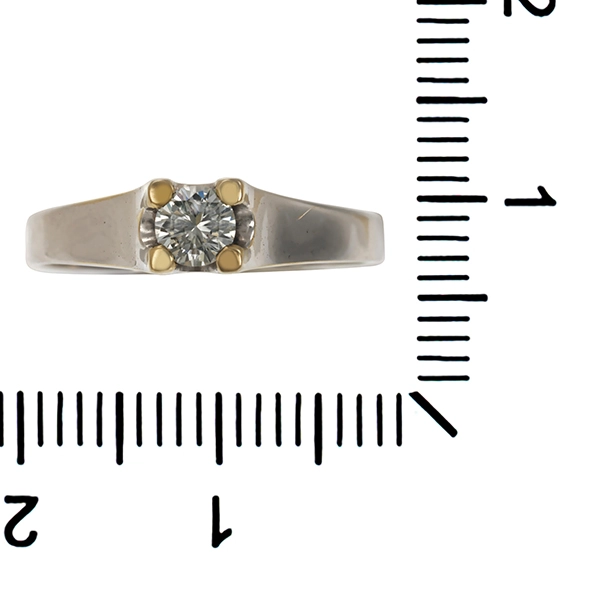 Brillantring, 14K, Weißgold, 0,20ct