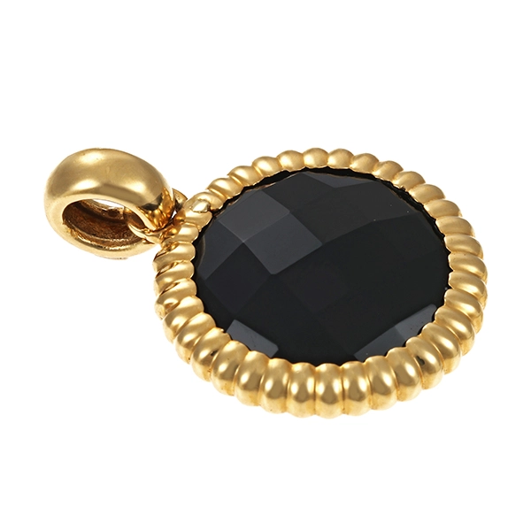 Anhänger, 18K, Gelbgold, Onyx