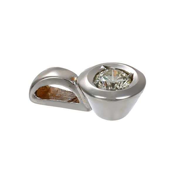 Anhänger, 14K, Weißgold, 1 Brillant 0,15ct