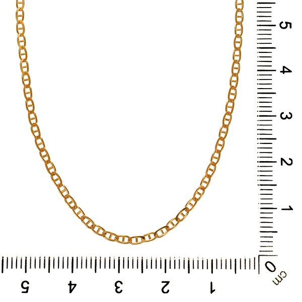 Collierkette , 18K, Gelbgold, Stegpanzer-