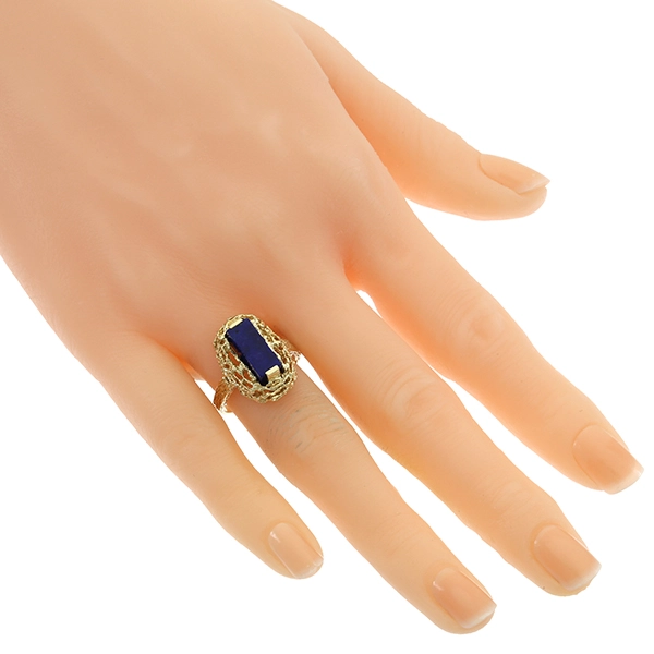 Ring, 14K, Gelbgold, Lapis