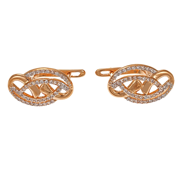 Ohrhänger, 14K, Rotgold, Zirkonia