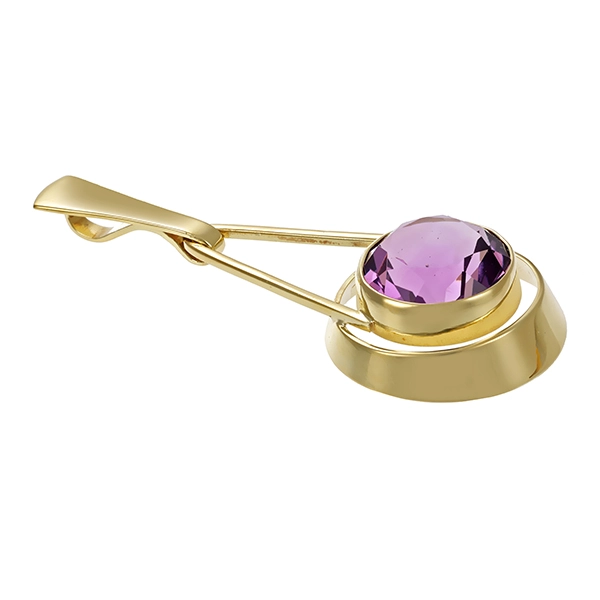 Anhänger, 14K, Gelbgold, Amethyst