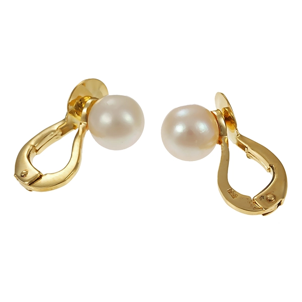 Ohrschmuck, 14K, Gelbgold, Perle