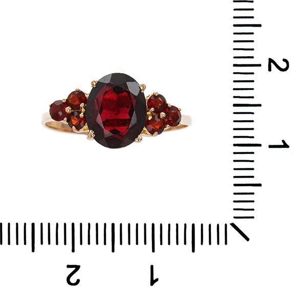 Ring, 8K, Gelbgold, Granat
