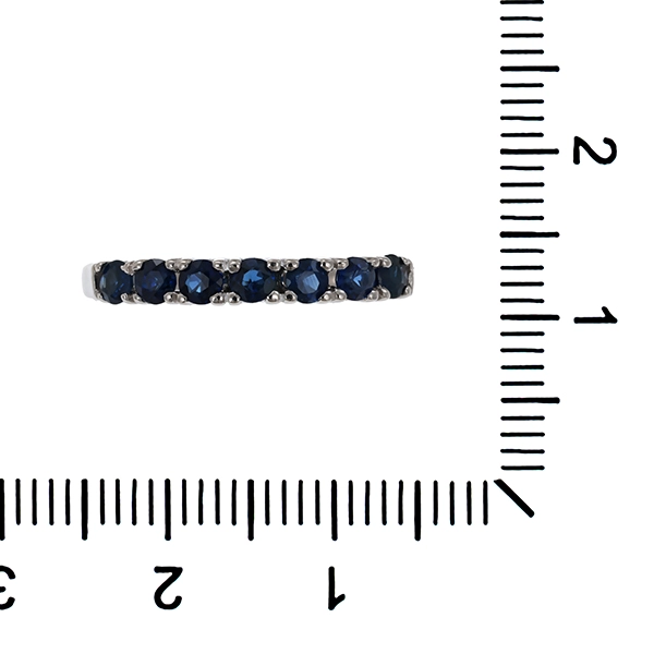Ring, 14K, Weißgold, Saphire