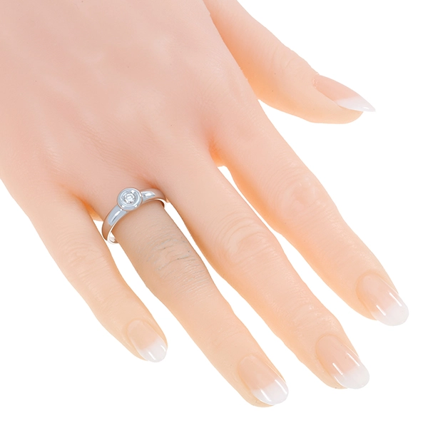 Diamantring, 14K, Weißgold, Brillant 0,10 ct