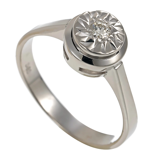Brillantring, 14K, Weißgold