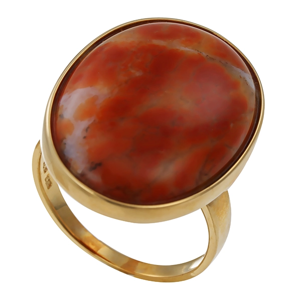 Ring, 9K, Gelbgold, Schmuckstein