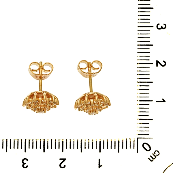 Ohrstecker, 14K, Gelbgold, Brillanten 0,40 ct