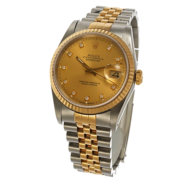 Herrenuhr, Rolex 'Datejust 36' Diamant Ziffernblatt