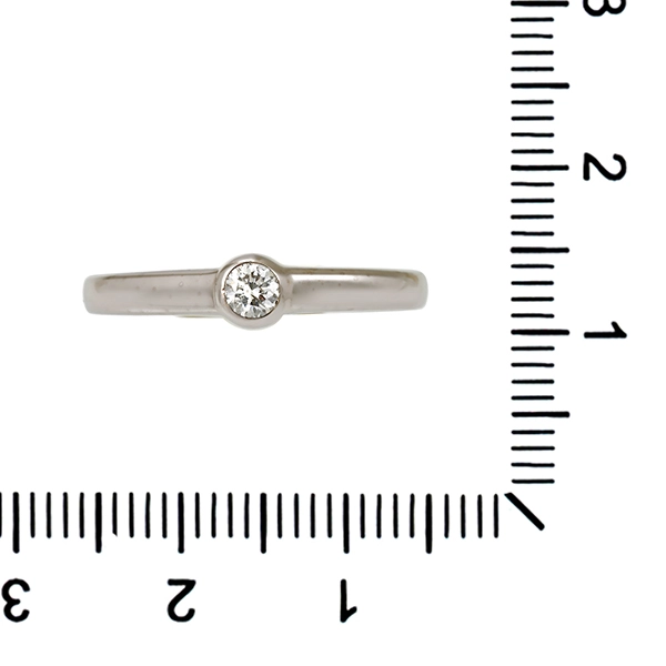 Diamantring, 14K, Weißgold, Brillant 0,17 ct