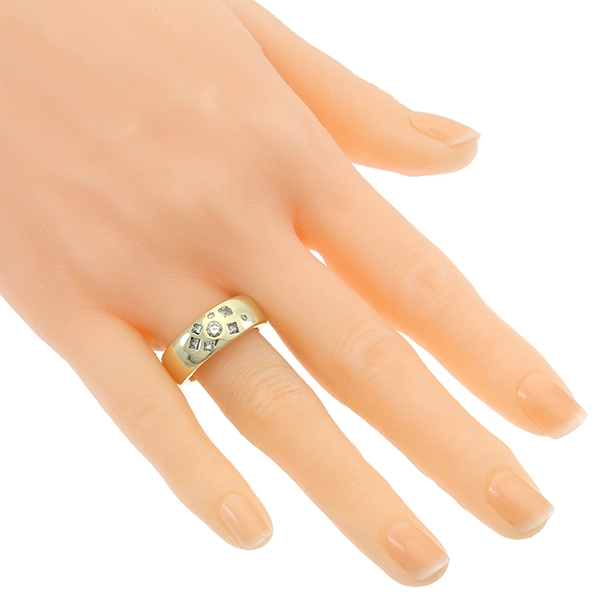 Diamantring, 14K, Gelbgold, Brillanten, Diamanten