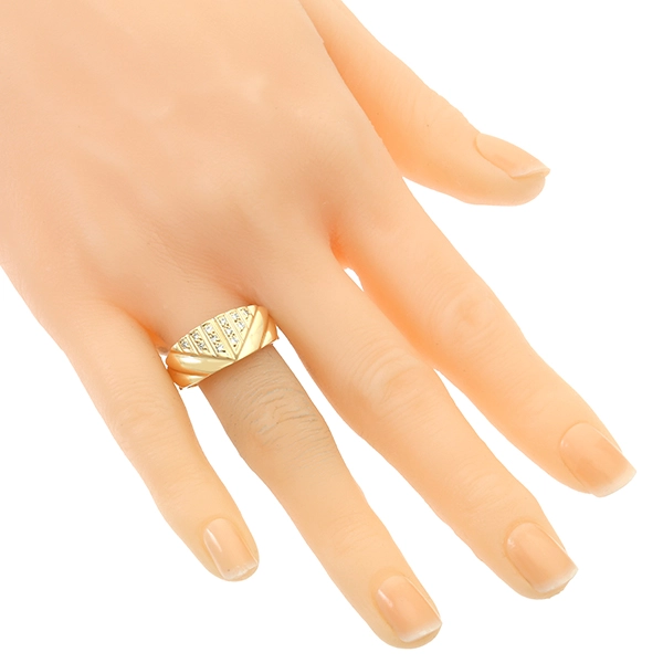 Diamantring, 14K, Gelbgold, Brillanten 0,12 ct