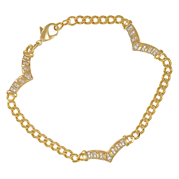 Armbaund, 18K, Gelbgold, Brillanten, Panzer-