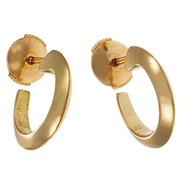 Steckcreolen, 18K, Gelbgold