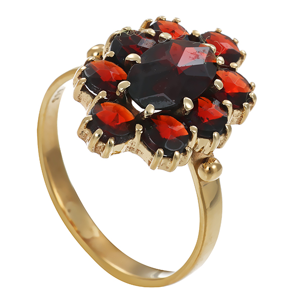 Ring, 8K, Gelbgold, Granat