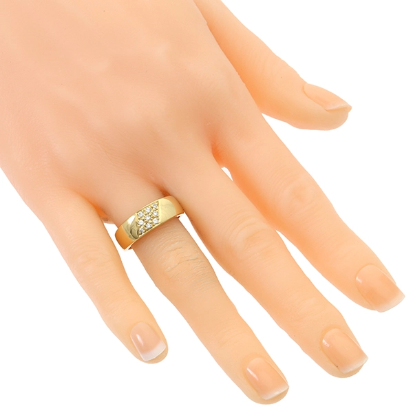 Diamantring, 14K, Gelbgold, Brillanten