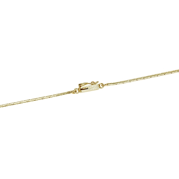 Collier, 14K, Geolb-/Weißgold, Zirkonia, synth. Rubin