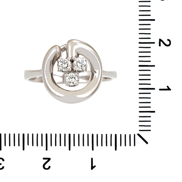 Diamantring, 14K, Weißgold, Brillanten