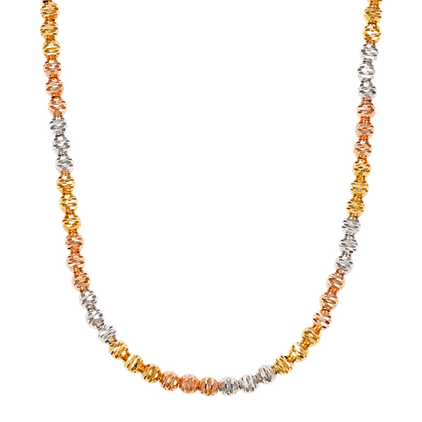 Kette, 14K, Rot-/Weiß-/Gelbgold