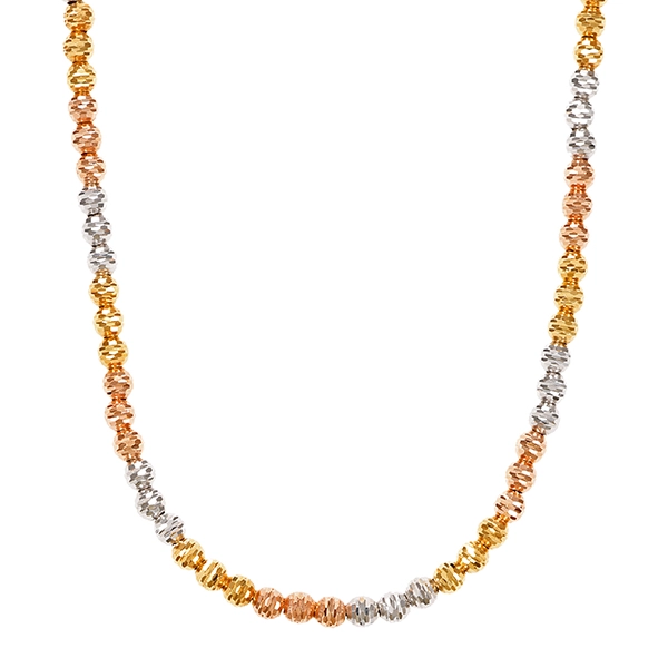 Kette, 14K, Rot-/Weiß-/Gelbgold