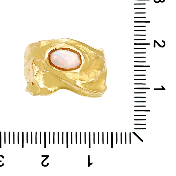 Ring, 18K, Gelbgold, Opal