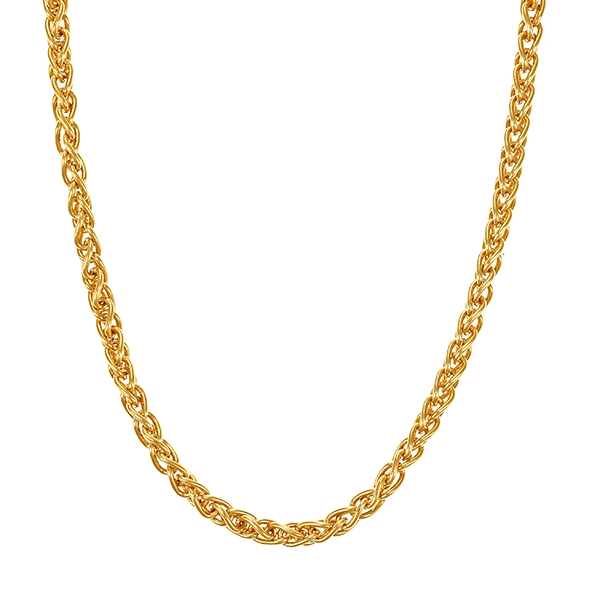 Kette, 18K, Gelbgold, Zopf-