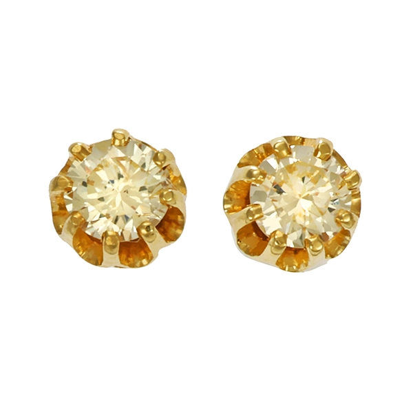 Ohrstecker, 14K, Gelbgold, Brillanten