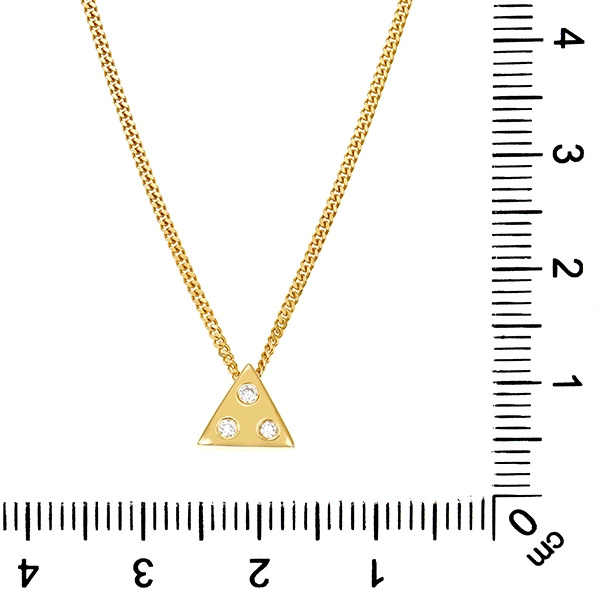 Collier, 18K, Gelbgold, Brillanten
