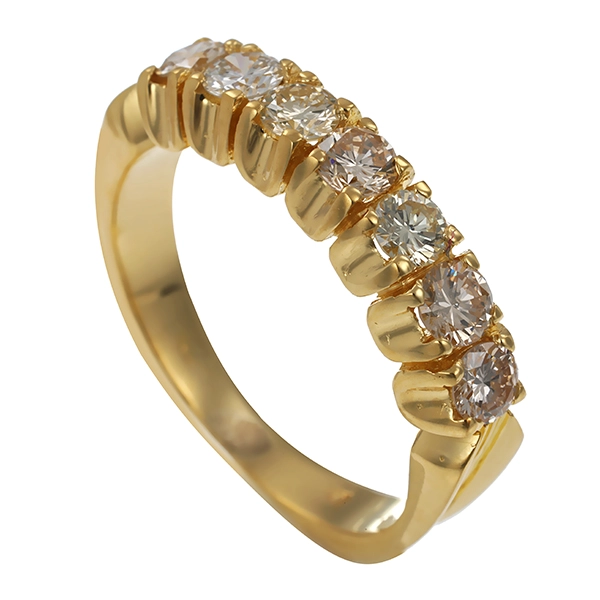 Diamantring, 18K, Gelbgold, Brillanten 0,71 ct