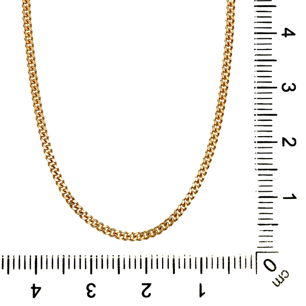 Kette, 8K, Gelbgold, Flachpanzer-