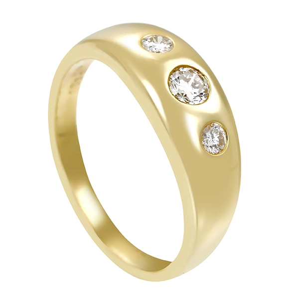 Diamantring, 14K, Gelbgold, Brillanten 0,30 ct