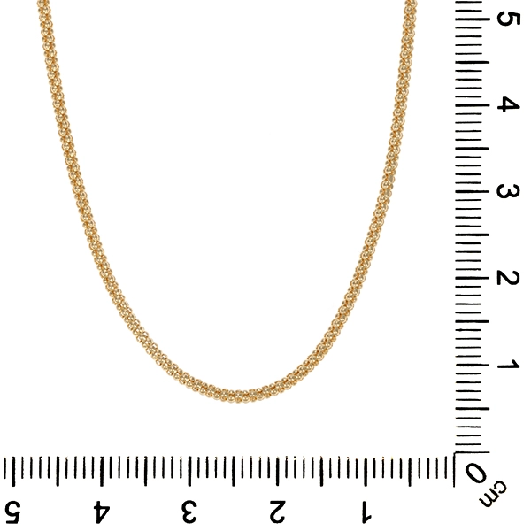 Collierkette, 18K, Gelbgold, Himbeer-