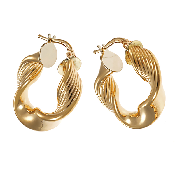 Creolen, 14K, Gelbgold