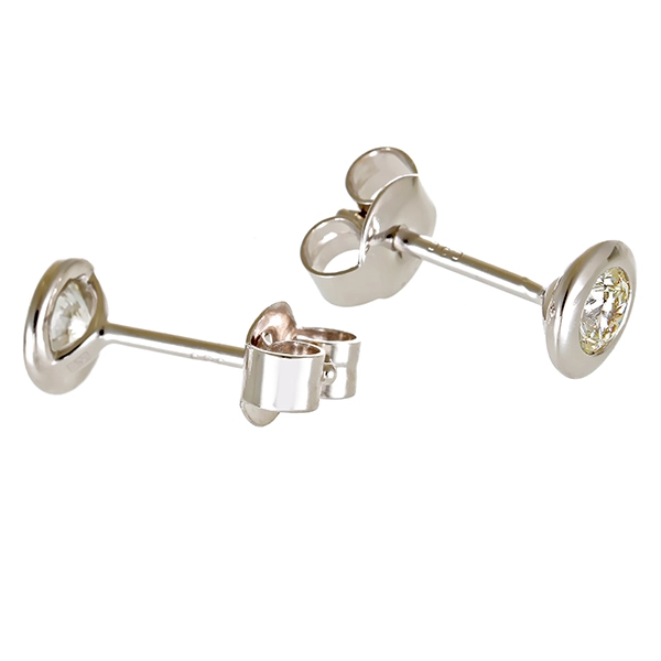 Ohrstecker, 14K, Weißgold, Brillanten