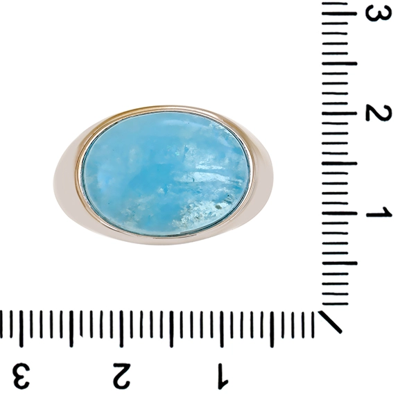 Ring, 14K, Weißgold, Aquamarin