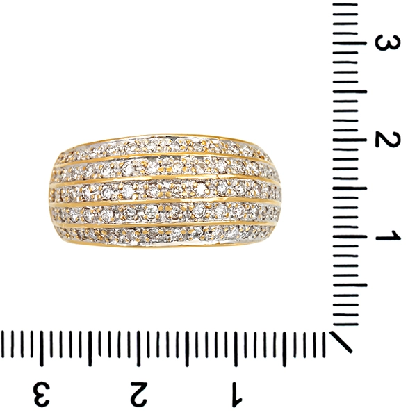 Diamantring, 14K, Gelb-/Weißgold, Brillanten 1,10 ct