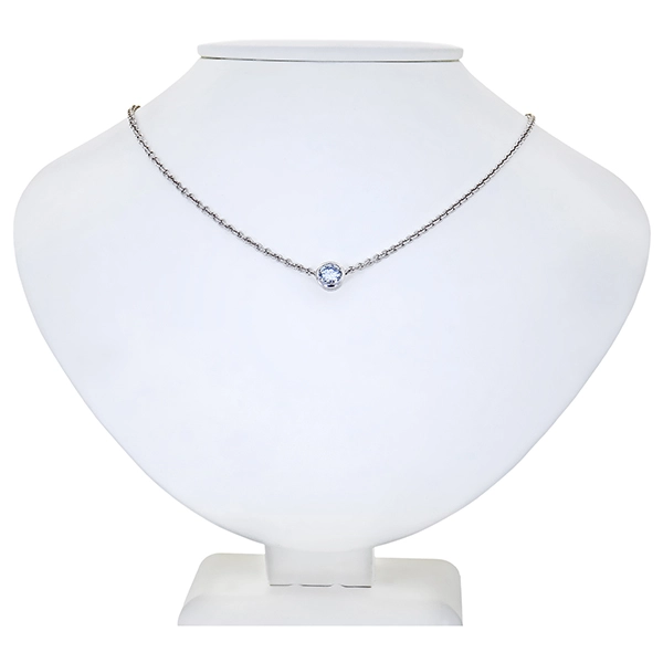 Collier, 14K, Weißgold, Brillant 1,05 ct