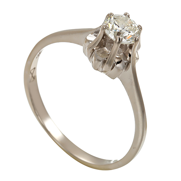 Brillantring, 14K, Weißgold, 0,34ct