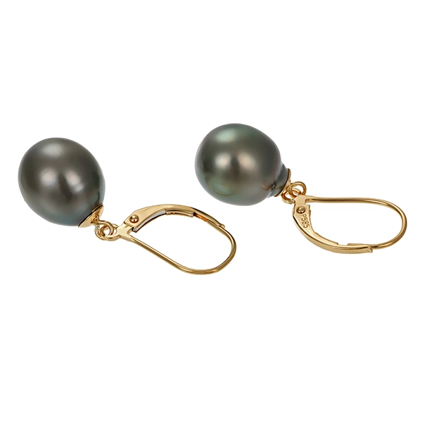 Ohrhänger, 14K, Gelbgold, Perlen