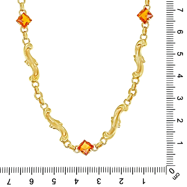 Collier, 8K, Gelbgold, Citrin