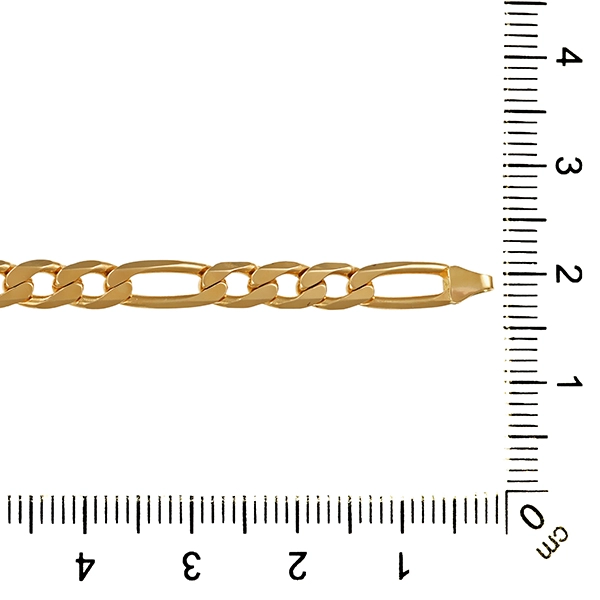 Armband, 14K, Gelbgold, Figaro-